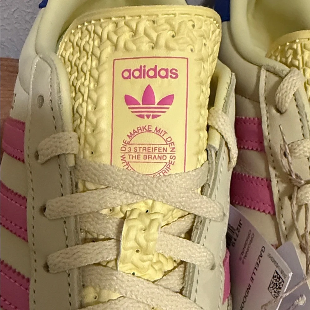 Adidas Gazelle Yellow and Pink Sneakers - Picture 4 of 9